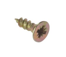 20x Small Multi-Purpose Single Thread Screws 3.0 x 10mm | Zinc Yellow 1cm 3/8"