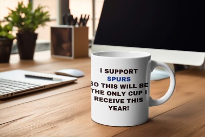 Lustige Tasse ''I Support (Insert Team) Only'' Fußball Neuheit Tee & Kaffee 11 Unzen