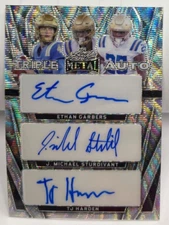 Ethan Garbers/J Michael Sturdivant/TJ Harden 2024 Leaf Metal Autograph Auto #d/7
