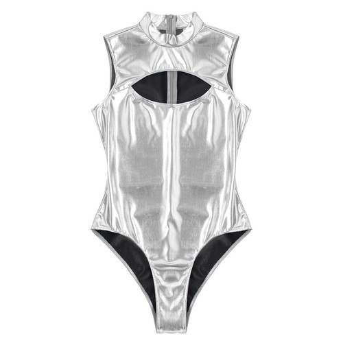 AU Women's Saucer Man Cosplay Costume Patent Leather Bodysuit Catsuit Halloween - Photo 45 sur 77