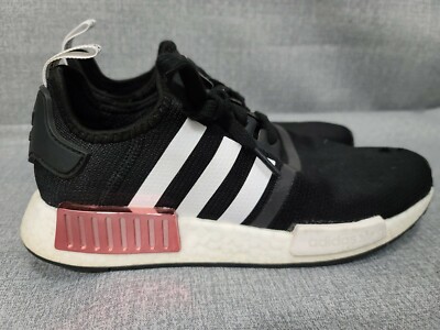 Adidas NMD R1 Women's 8.5 Black White Rose Metallic Athletic Running Shoes   B25