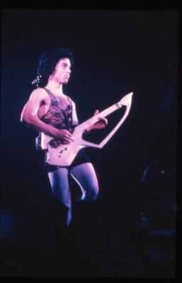 Prince King Pin Guitar in Concert Ed Roman design Original 35mm Transparency 