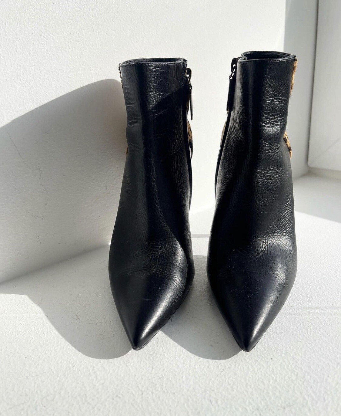 SAINT LAURENT linea donna scarpe in pelle taglia 36 5 tacchi neri 6 3 5