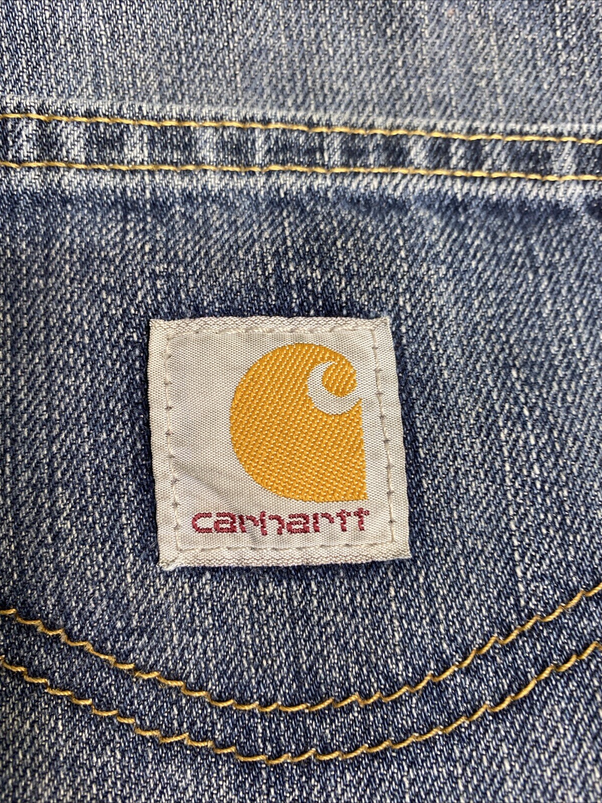 Carhartt Jeans 38X34 Mens Relaxed Fit distressed Raw hem Cowboy Work Farm thumbnail 8