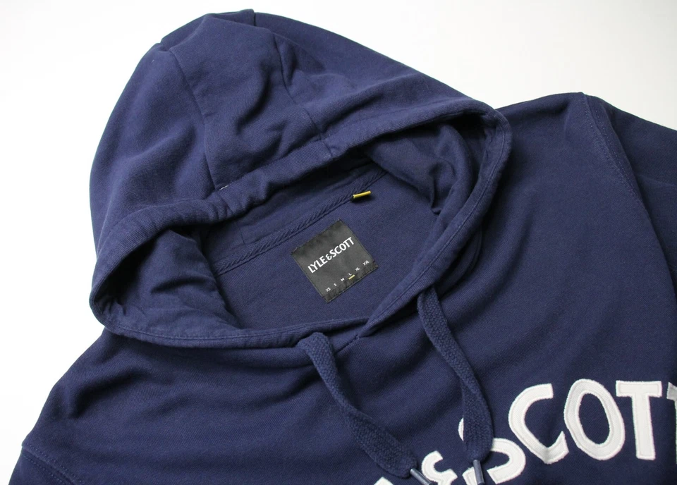 LYLE & SCOTT ML929V Sudadera con Capucha Para Hombre GRANDE Grande Logo Canguro Bolsillo Sudadera Foto 4 de 4