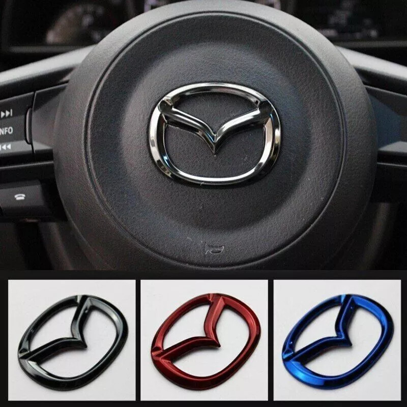 For Mazda 3 Atenza Axela CX4 CX5 CX9 CX7 MX3 MX5 Car Steering Wheel Logo Emblem