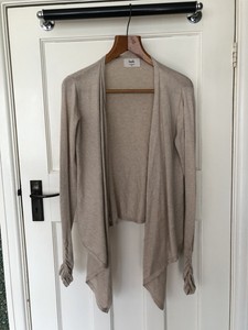 beige waterfall cardigan