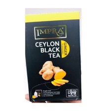 Impra Ceylon Black tea with Pure Natural Ginger flavor 20 Tea bags 40g