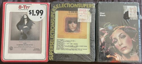Lot CHER Brand New Factory Sealed 8-Track NOS Golden Hits Stars Rather Believe - Photo 1 sur 2