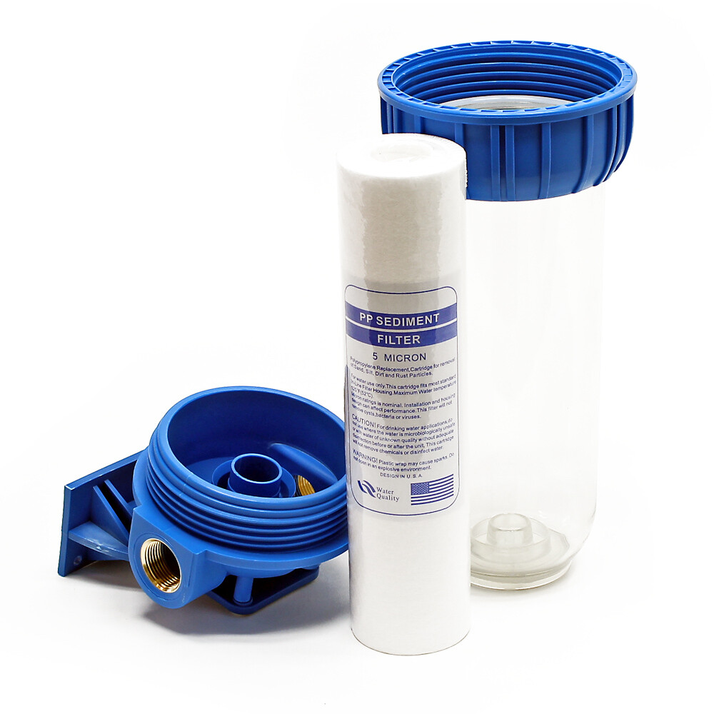 Naturewater NW-BR10B2 Dubbele Waterfilter 32,89 Mm Met PP Patroon En Actieve Koolblok - Inclusief Schroefsleutel