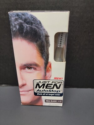 Just For Men Easy Comb-In Hair Color Can't Go Too Dark Real Black A-55 NEW!