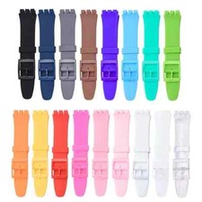 Silicone Watch Strap For Swatch 12mm 16mm 17mm 19mm 20mm Colourful Sport Band