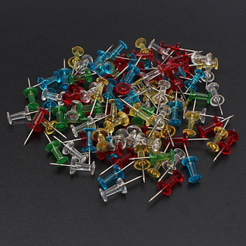 Assorted Making Thumb Tacks Multicolor Plastic Tacks Push Pins Cork Board - Image 4 of 4