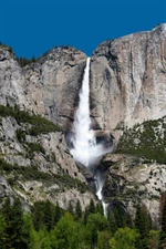 Waterfalls In Yosemite National Park Picture Wall Art Home Decor - POSTER 20x30