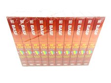 10 Pack BASF SQ T-120 Chrome VHS Videocassettes