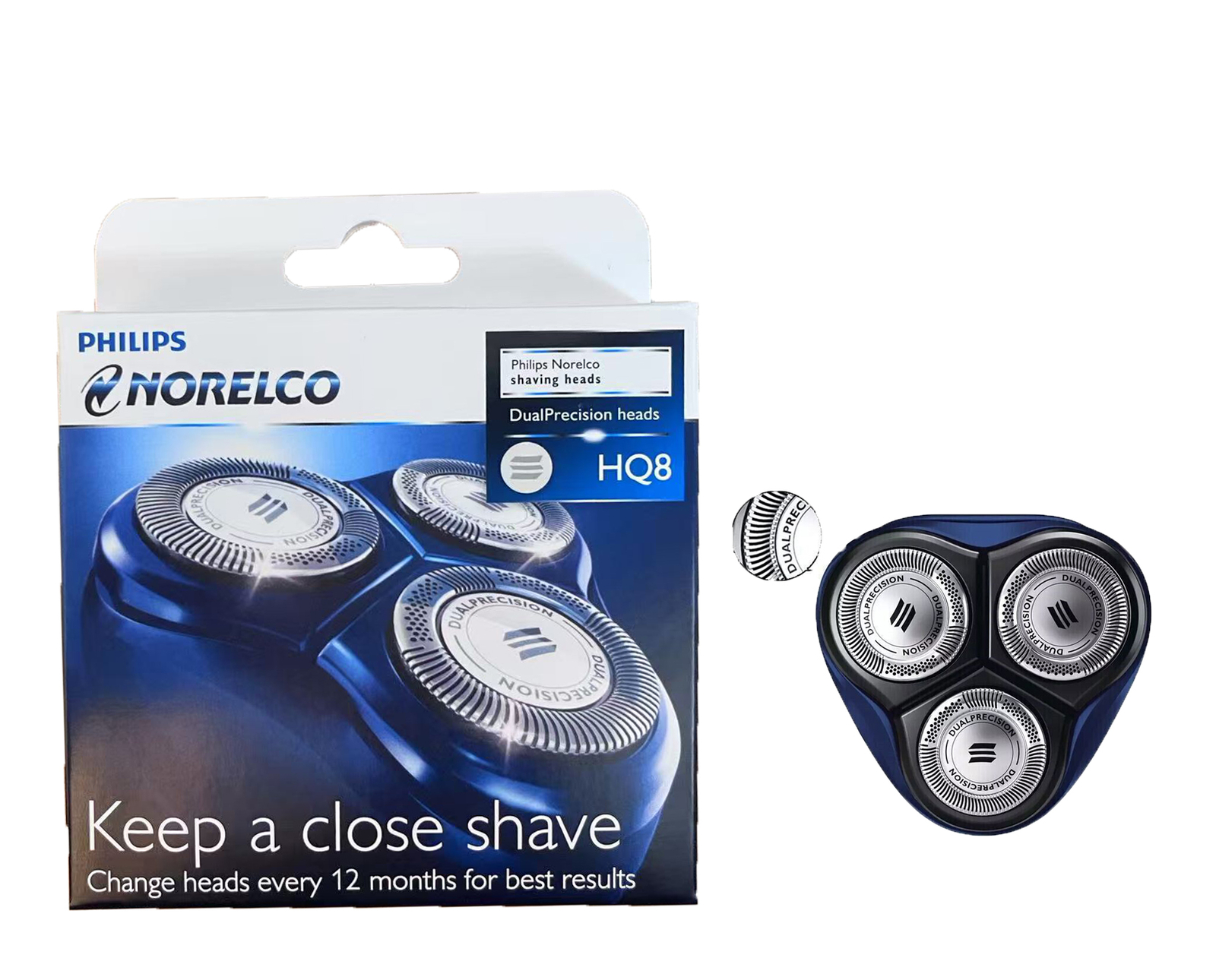 Cabezales de repuesto HQ8 compatibles con afeitadoras Norelco Aquatec, 3 hojas de afeitar
