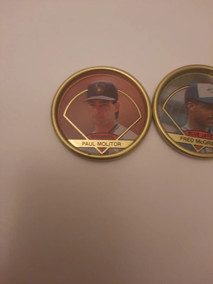 MLB HOF 3 Pk Paul Molitor, Fred McGriff, And Ryne Sandberg. Topps Coins. By mail - Image 2 of 4