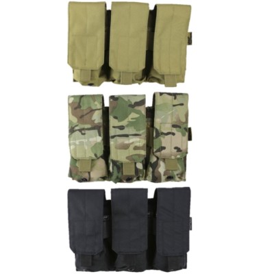 TRIPLE ORIGINAL MAG WEBBING POUCH MAGAZIN MUNITION HOLDER ARMY AIRSOFT CAMO