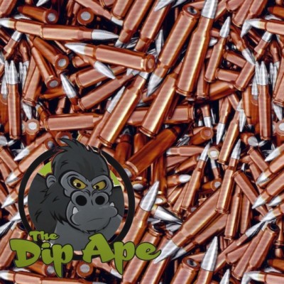 HYDROGRAPHIC FILM HYDRO BULLETS GOLD .308 WATER TRANSFER DIP APE