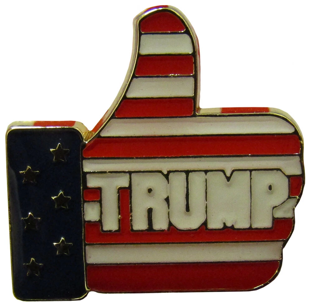 Wholesale Pack of 100 Trump 2024 Thumbs Up Motorcycle Bike Hat Cap lapel Pin