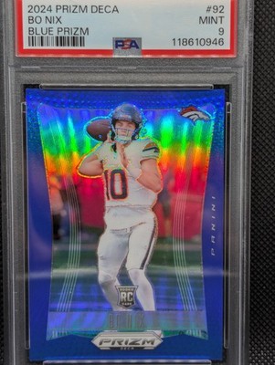 2024 Panini Prizm Deca Bo Nix RC Blue Rookie #/149 Broncos