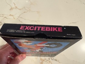 Excitebike - Nintendo NES CIB - Unbroken Sticker Seal Gloss Hangtab