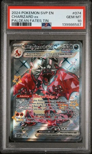 Charizard EX svp 074 black star promo Pokémon S&V: Paldean Fates PSA 10 Gem Mint