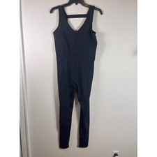 Fabletics Motion365 Black V Neck Backless Athleisure Jumpsuit LNWT