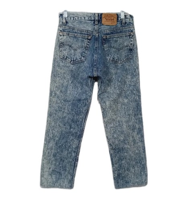 #ad #ad Vintage Levi#x27;s 501 Acid Wash Button Fly Jeans 28x27 Blue 5 Made In USA ALTERED $30.78