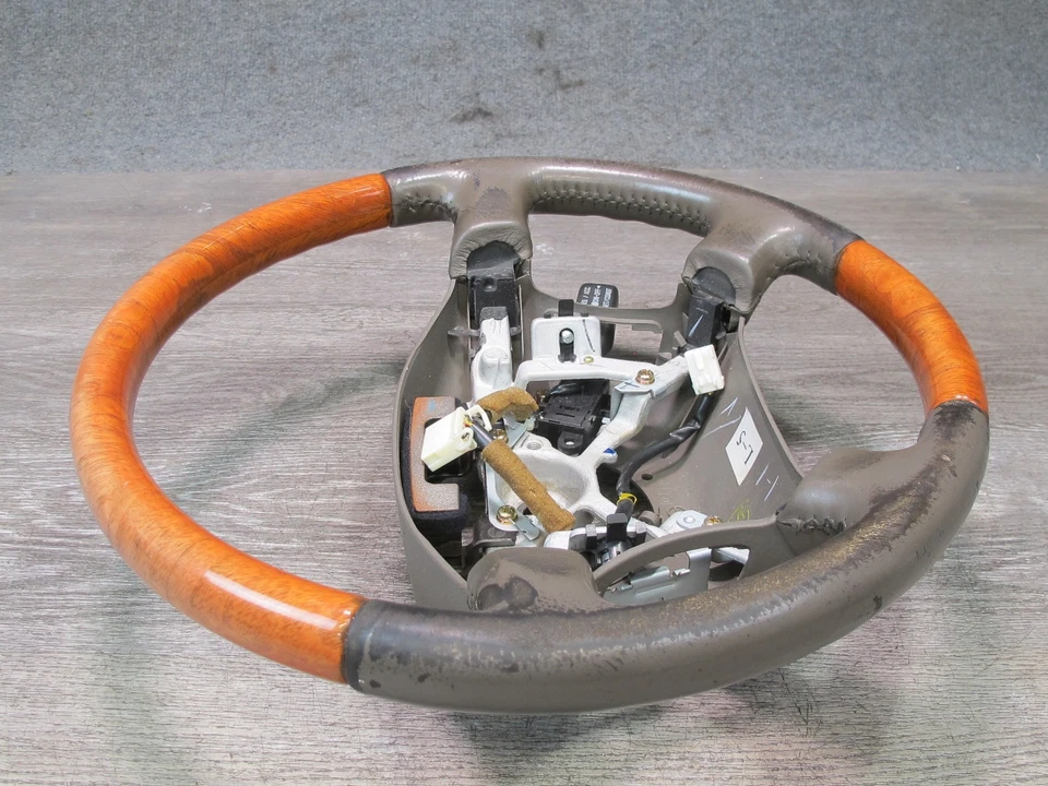 98-00 LEXUS UCF20L LS400 CUERO MADERA DIRECCIÓN CON INTERRUPTOR DE CONTROL DE CRUCERO OEM Foto 4 de 4