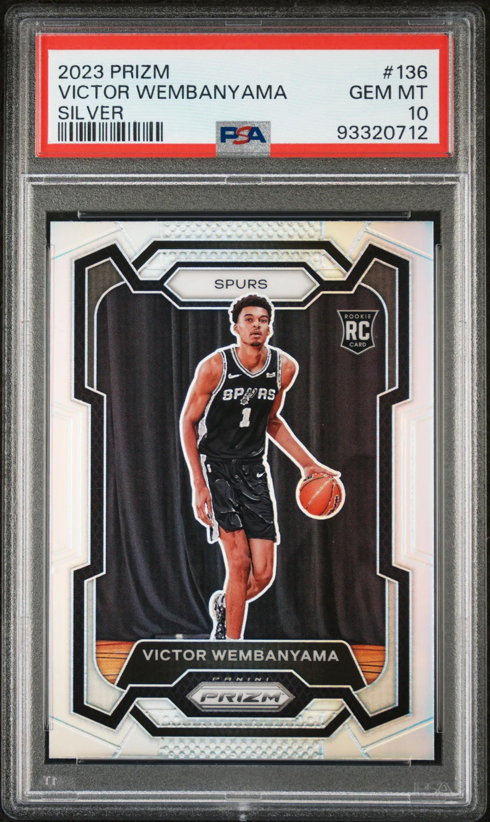 Victor Wembanyama 2023 Panini Prizm #136 Silver PSA 10