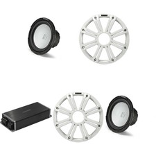 Kicker Marine KPX500.1 Powersports Amp  2 10" 4 Ohm  White Grill Subwoof...