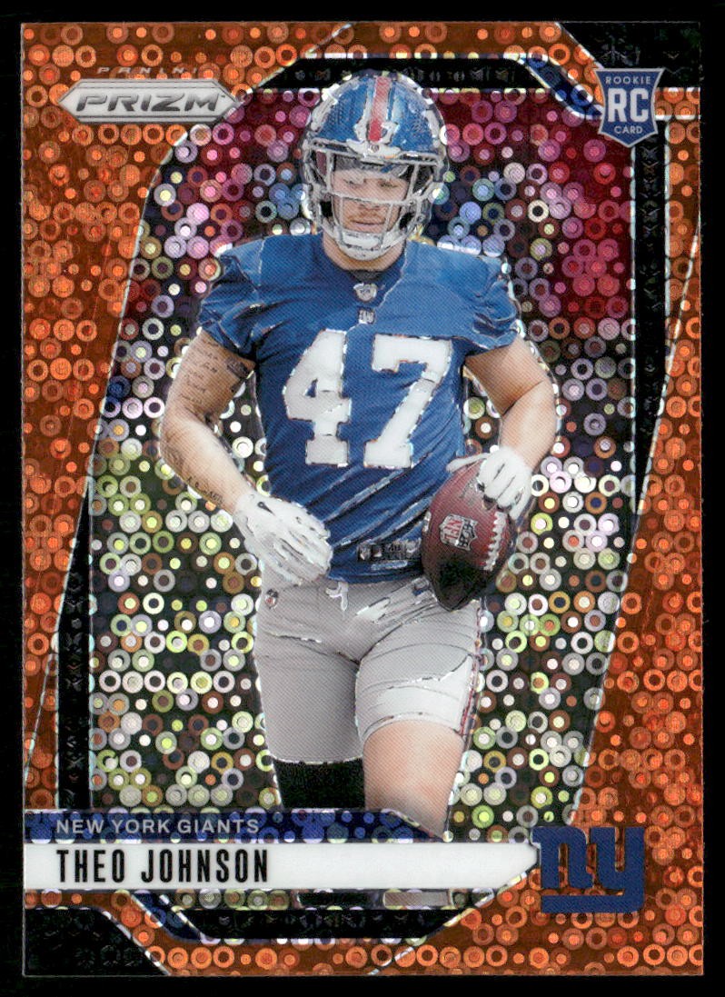 2024 Panini Prizm #390 Theo Johnson Orange Disco Prizm RC