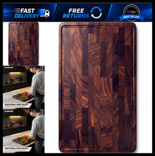 End Grain Walnut Wood Cutting Board - Premium Kitchen Chopping Board, Durable