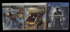 Uncharted 2 & 3 PS3 Not For Resale Sealed + Uncharted 4 PS4 Factory Sealed