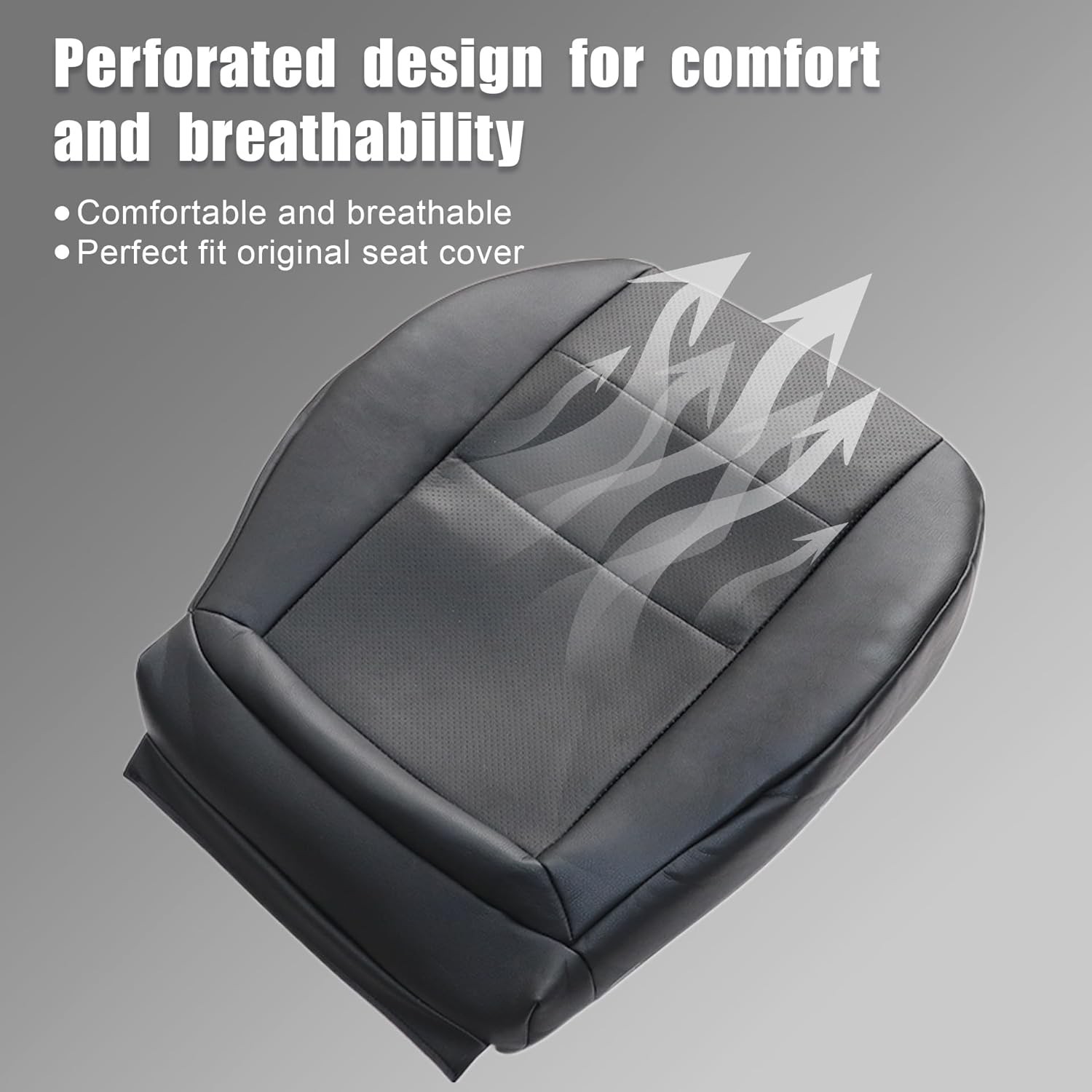 Driver Side Bottom Lower Replacement Leather Seat Cover Black Fit for C250 C30