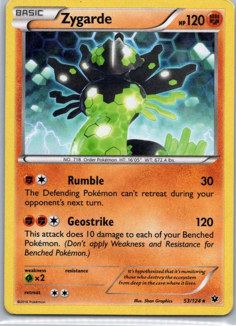 Pokemon TCG Zygarde 53/124 Fates Collide MP