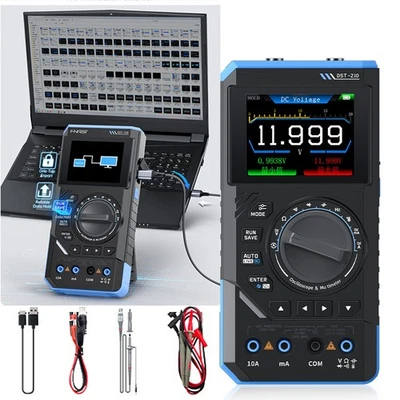 3-in-1 Oszilloskop Multimeter Signalgenerator 48 MSa/s 10 MHz 2,8" Display Tragb - Bild 1 von 4