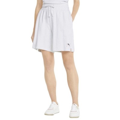 PUMA RE:COLLECTION HIGH WAIST LONGLINE SHORTS 8&quot TR PRISTINE HEATHER