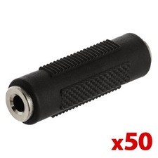 50PCS 3.5mm Stereo Jack Coupler 1/8 in Female AUX Audio Cable Extender Adapter