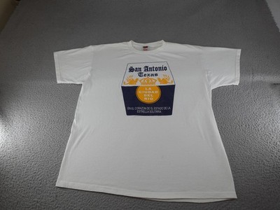 Vintage San Antonio Texas Shirt Mens XL Extra Large White Corna Beer Alcohol