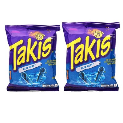 2x Takis Blue Heat 92,2g aus USA   Blauer Trend - Tortilla Chips Würzig-scharf