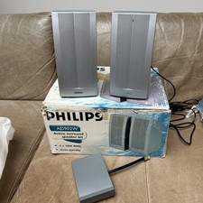 Pair of Philips Active AD902W Speakers With Transmitter Original Box MINT