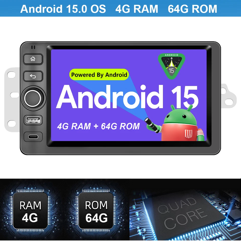 Radio GPS estéreo para automóvil CarPlay para GMC Savana 1500 2500 3500 2003-2006 Android 15 Foto 3 de 4