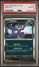 Sableye 136/193 PSA 10 Graded Pokémon Card Paldea Evolved LOW POP