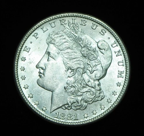 1881-S Morgan Silver Dollar BU Coin (T24)