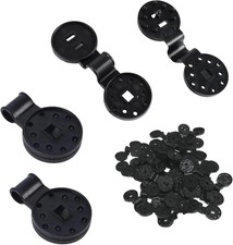 Shade Cloth Clips, 50 Pcs Round Heavy Duty Lock Grip Plastic Sunshade Clips, Win
