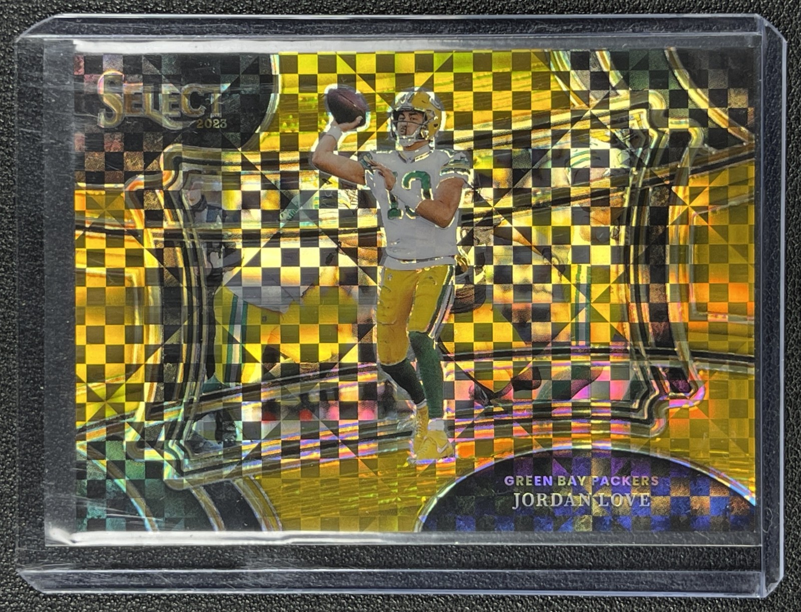 JORDAN LOVE 2023 PANINI SELECT #336 GOLD PRIZM FIELD LEVEL 1/10 PACKERS