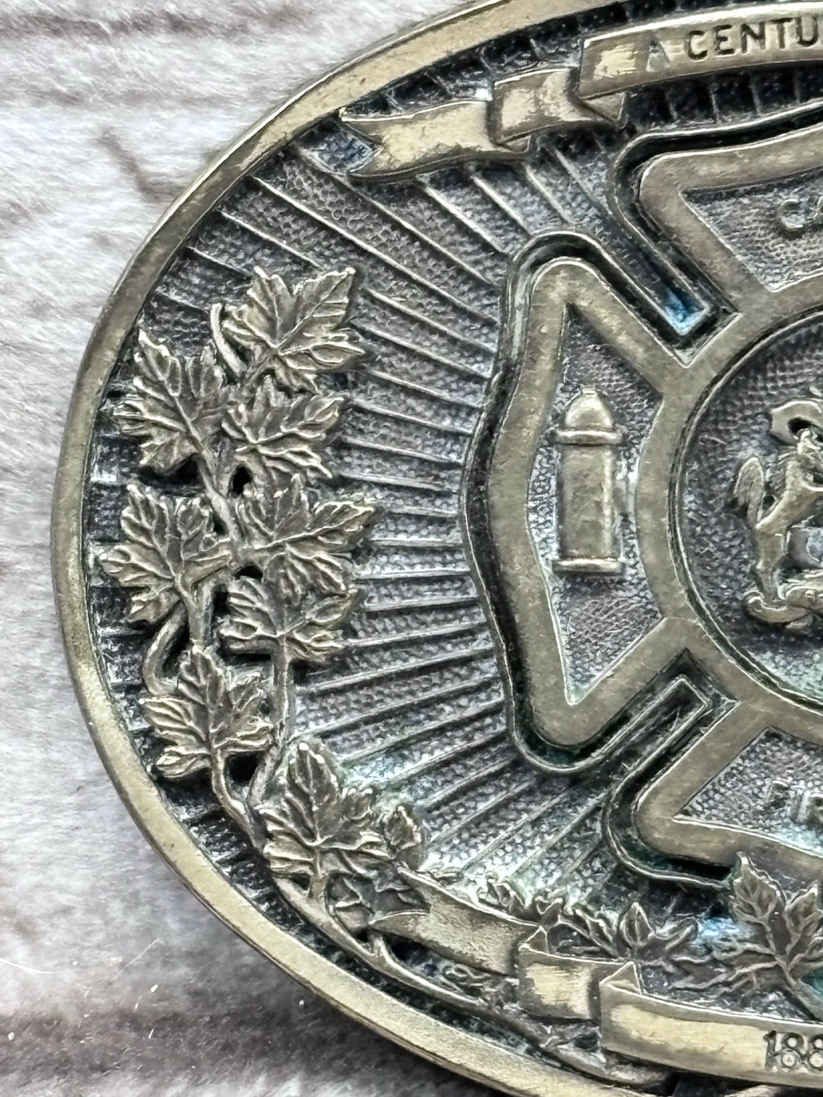 Calgary Fire Dept Centennial Solid Brass Belt Buc… - image 3