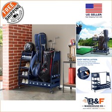 Comprehensive Golf Gear Organizer - 5-Tier Mobile Design with Lockable Wheels
